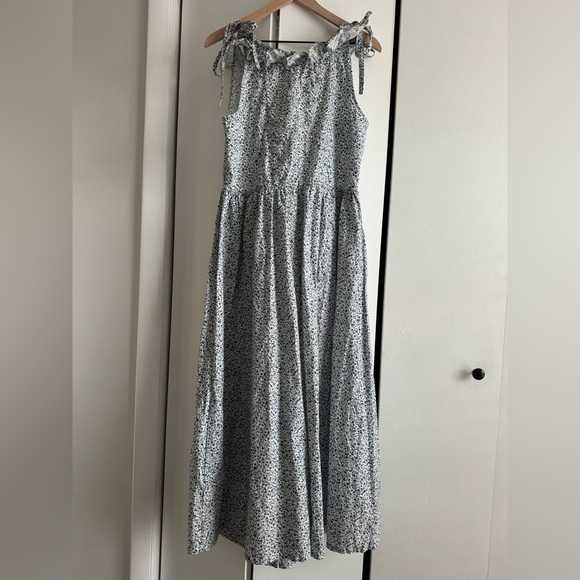 Doen Mandarin Dress Sz M Navy Champignon —repaired— - Picture 8 of 14